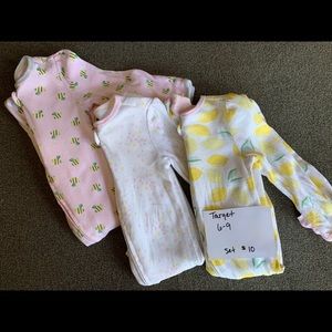 Target baby girl summer footed sleeper bundle